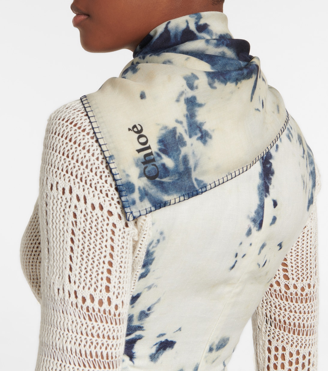 Tie-dye wool and silk scarf | Chloé