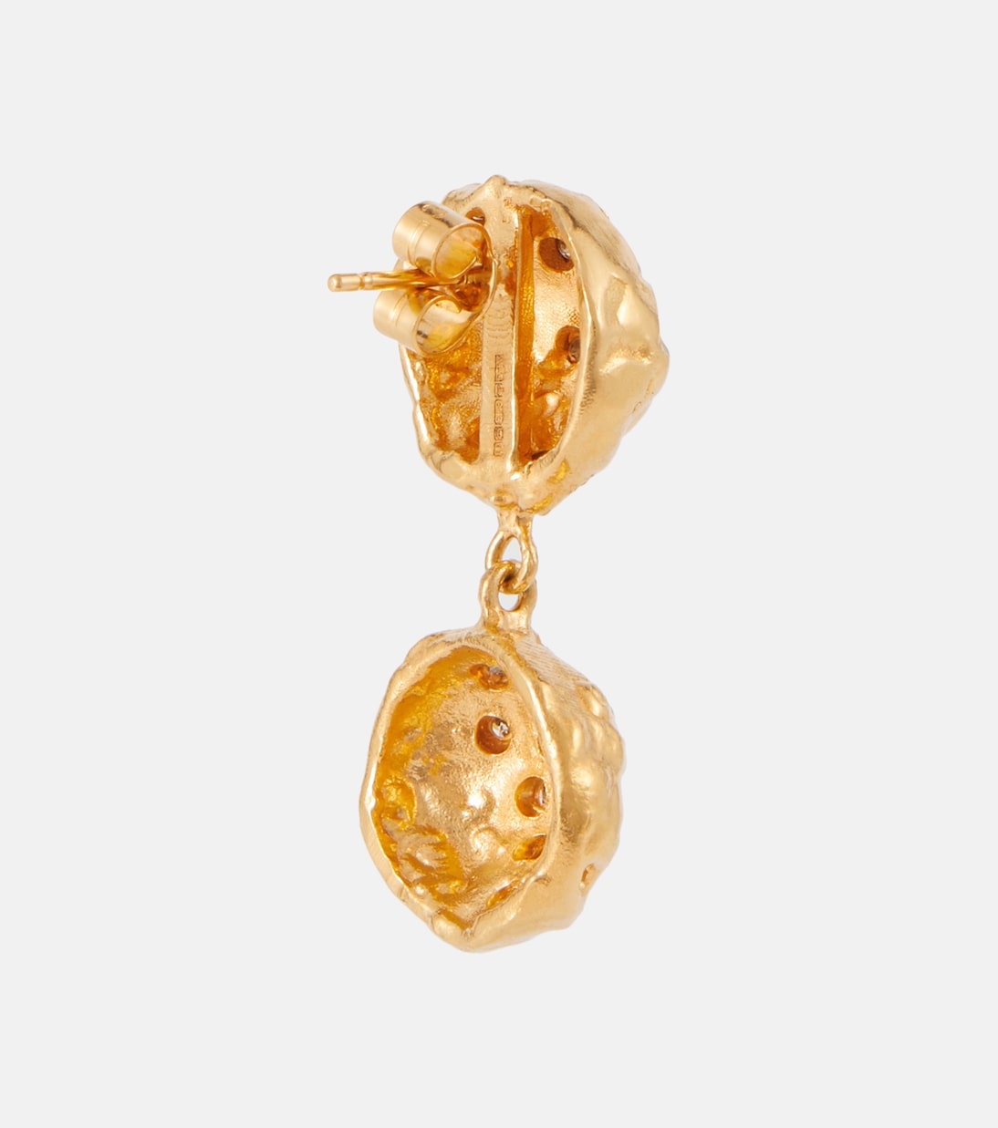 The Inferno 9kt gold earrings with diamonds | Alighieri