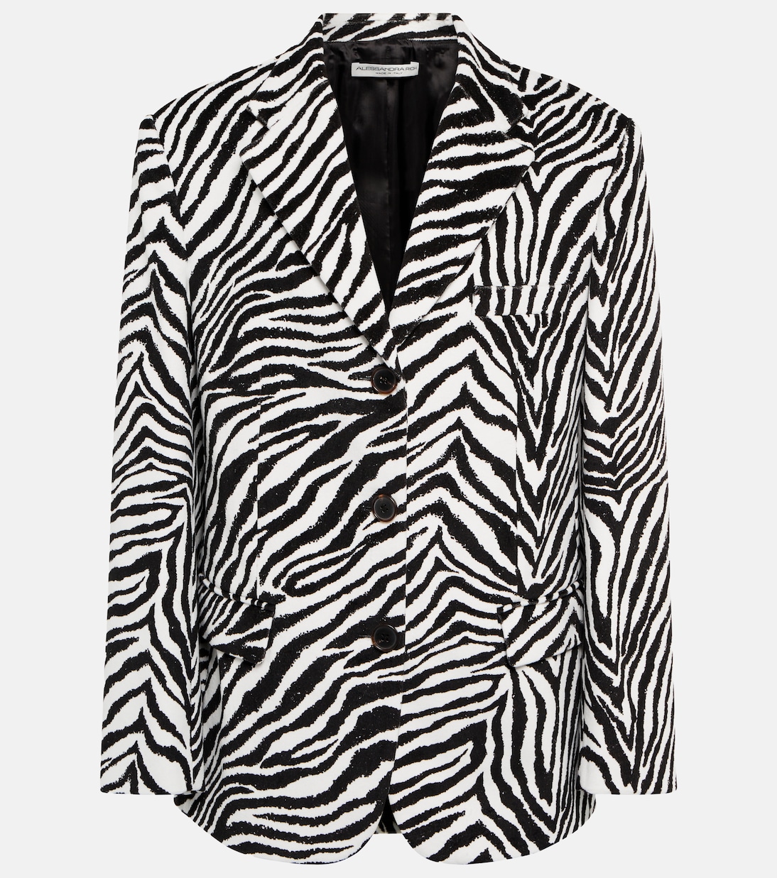 Blazer en coton à motif zébré | Alessandra Rich