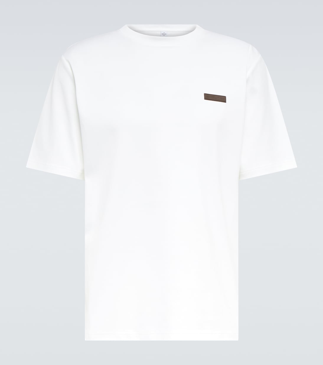 T-shirt in cotone con pelle | Berluti