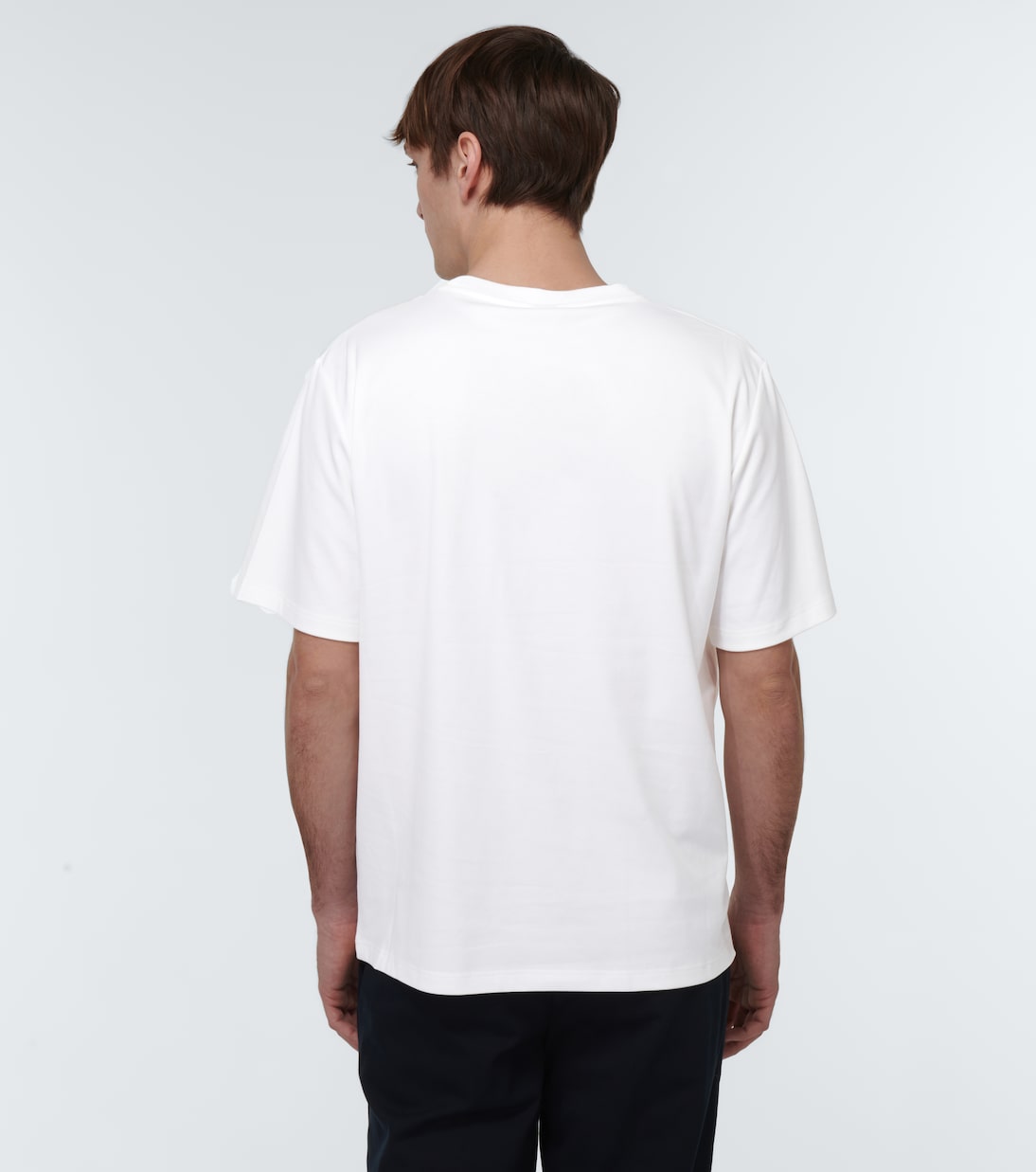 T-shirt in cotone con pelle | Berluti