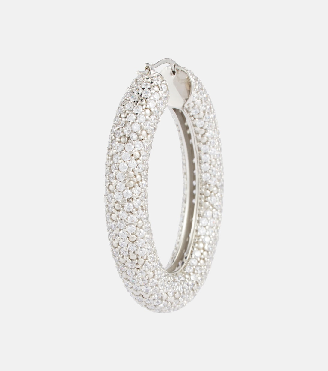Orecchini a cerchio con cristalli | Jil Sander