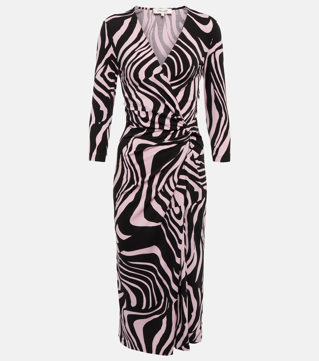 Printed ruched midi dress | Diane von Furstenberg
