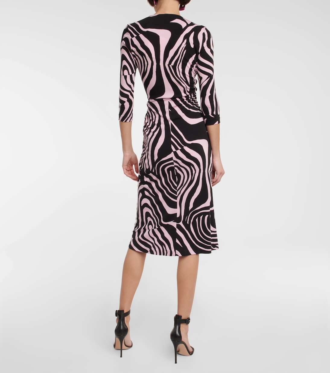 Printed ruched midi dress | Diane von Furstenberg