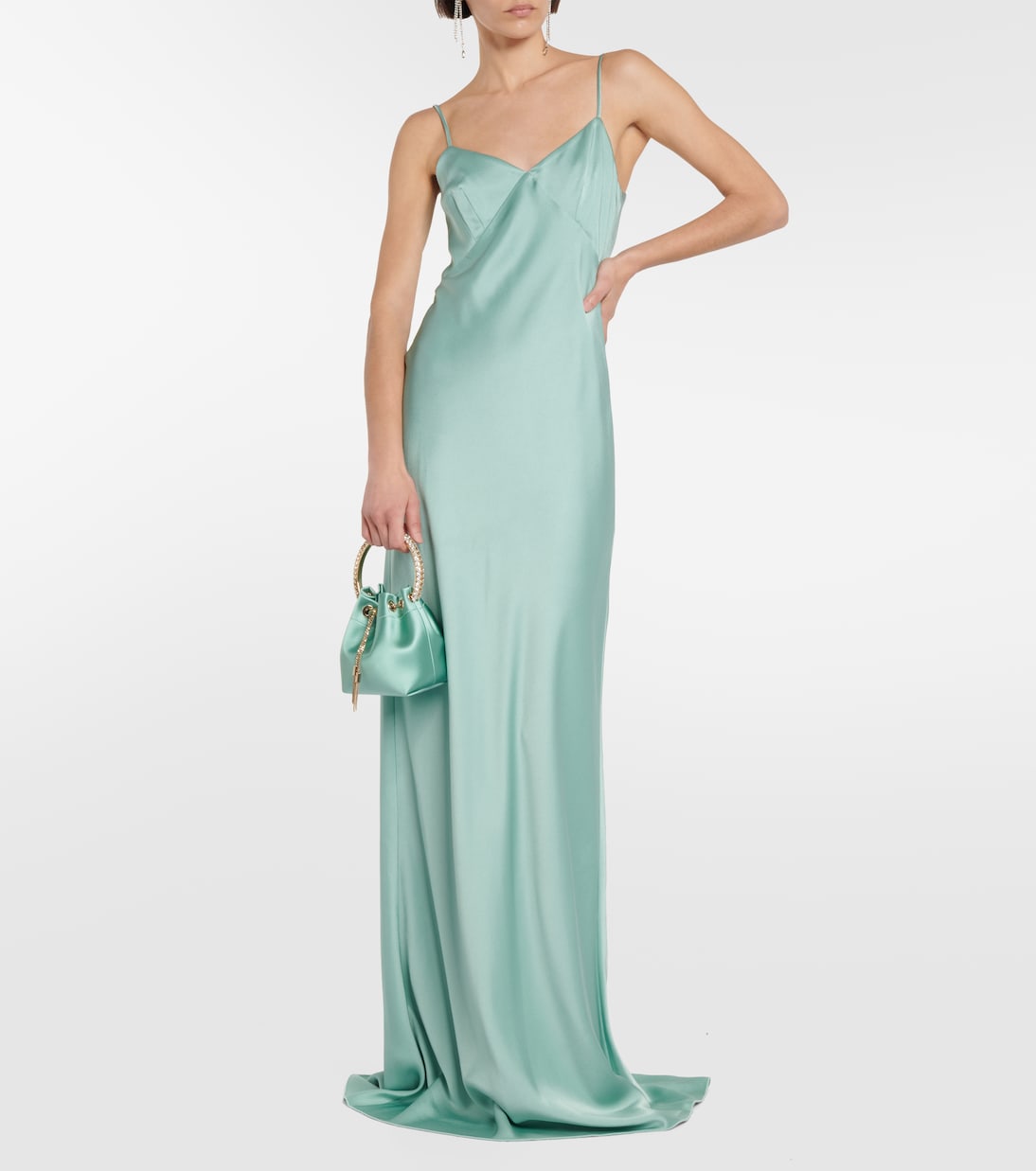 Abito lungo Selce in raso | Max Mara