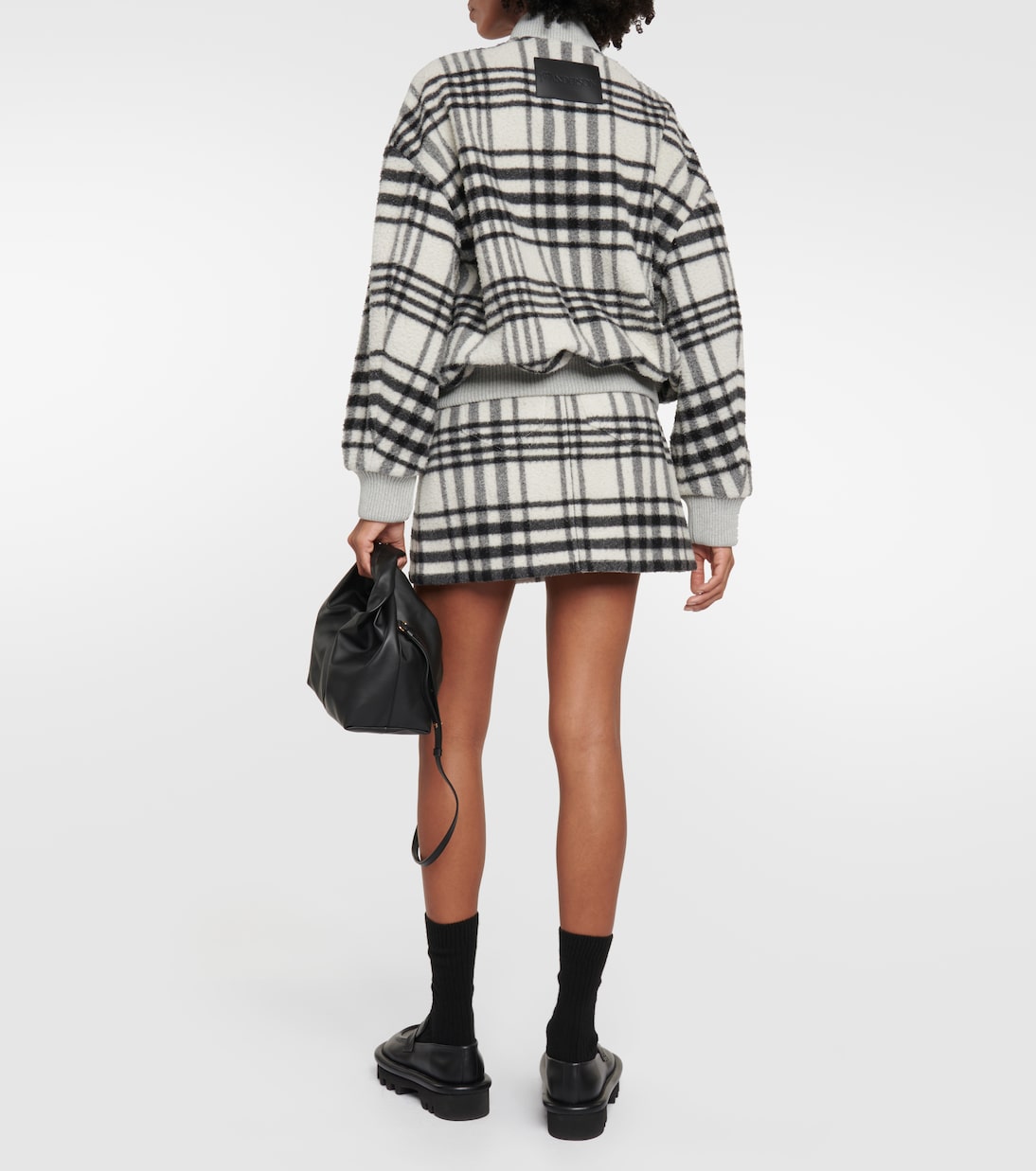 Checked wool-blend bomber jacket | JW Anderson