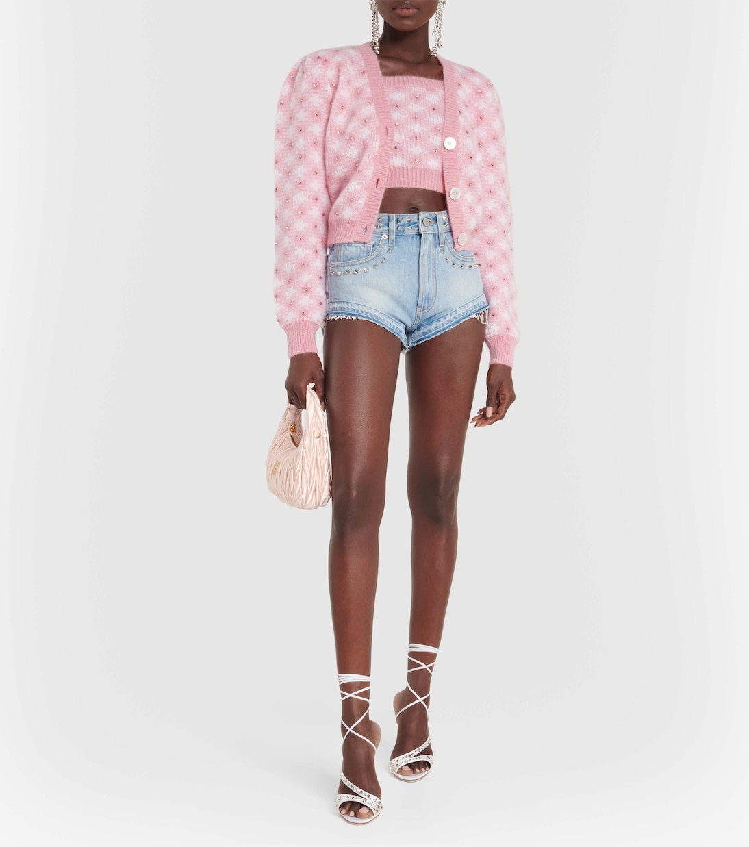Cardigan cropped a quadri | Alessandra Rich