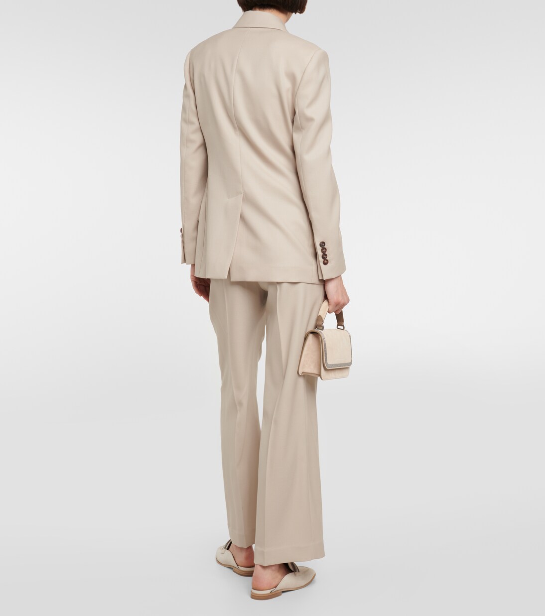 Double-breasted wool blazer | Brunello Cucinelli