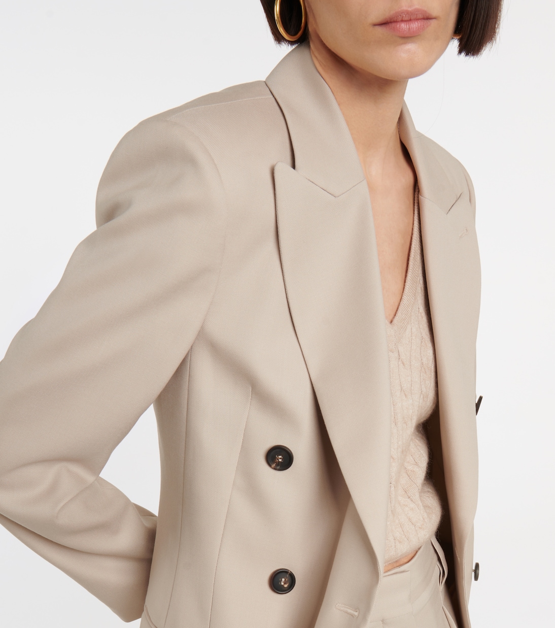 Double-breasted wool blazer | Brunello Cucinelli