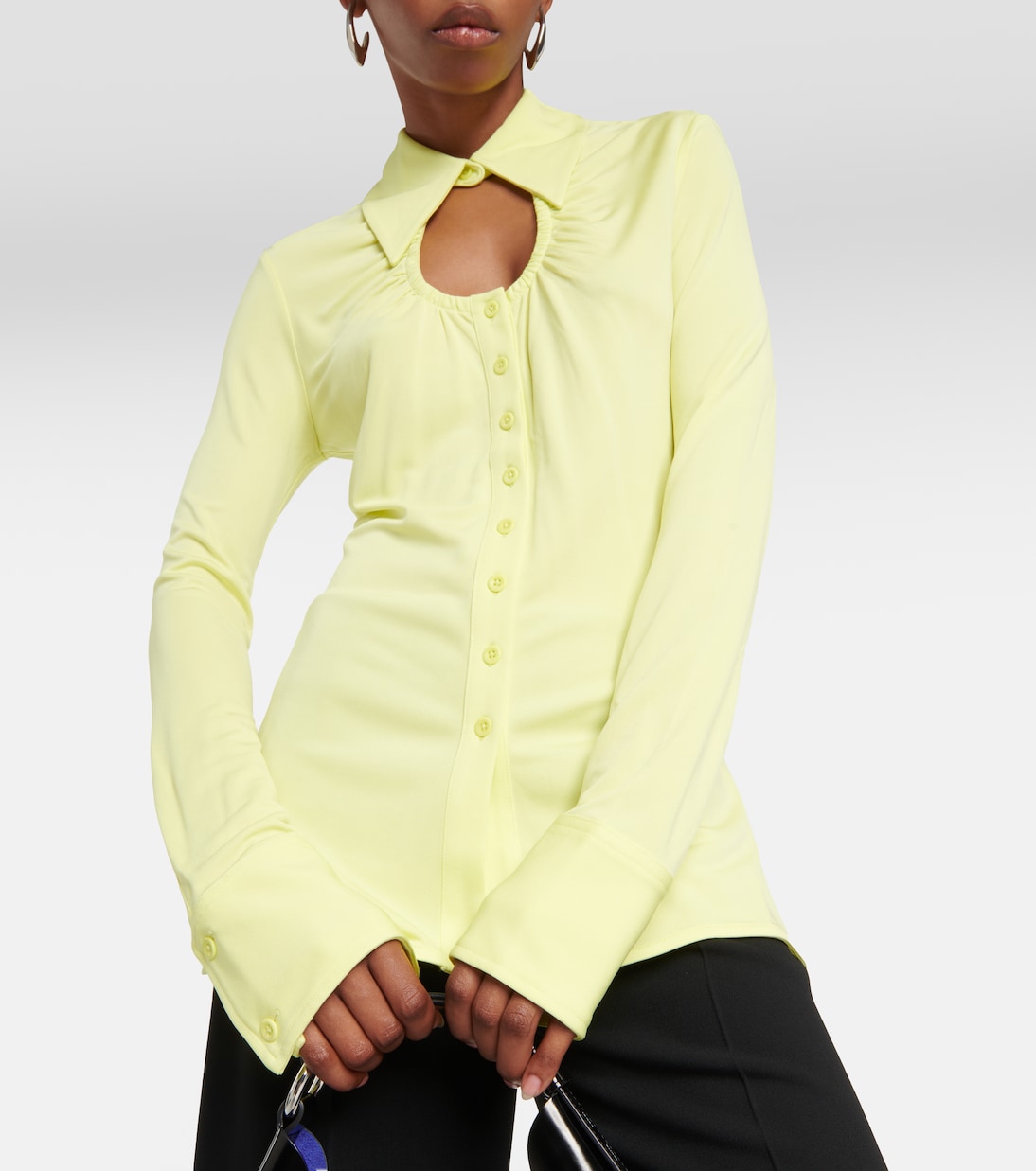 White Label cutout jersey shirt | Proenza Schouler