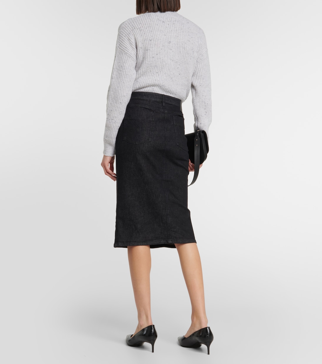Falda midi Peplo en denim | Max Mara