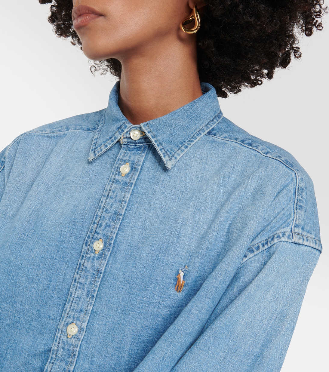 Camisa de mezclilla moderna Polo Ralph Lauren para jóvenes