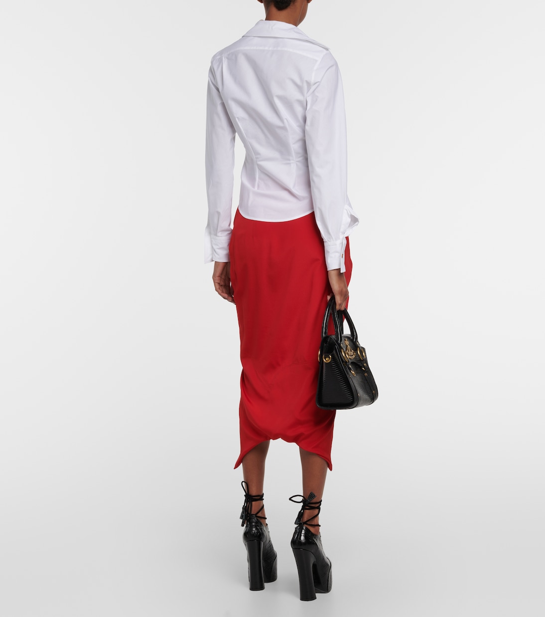Camisa de Algodón Acanalado con Detalles Asimétricos de Vivienne Westwood para Jóvenes Modernos