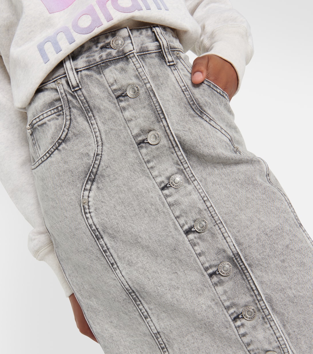 Gonna midi di jeans Vandy | Marant Etoile