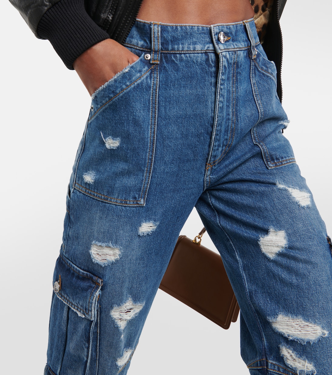 Jean cargo à taille haute | Dolce&Gabbana