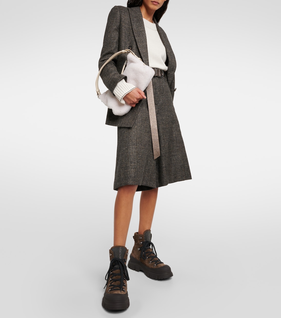 Sac en shearling synthétique | Brunello Cucinelli
