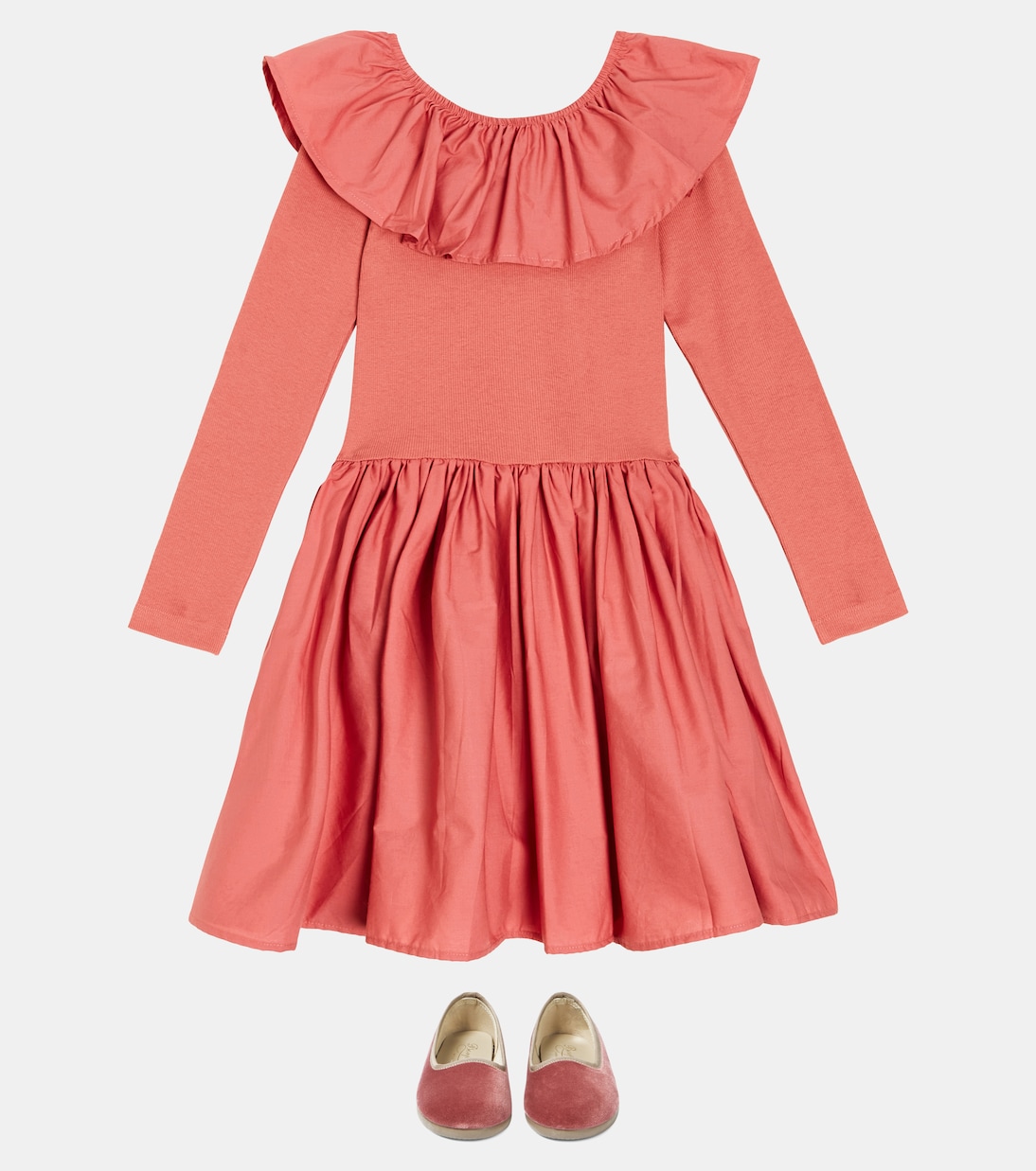 Vestido de algodón con volantes | Molo