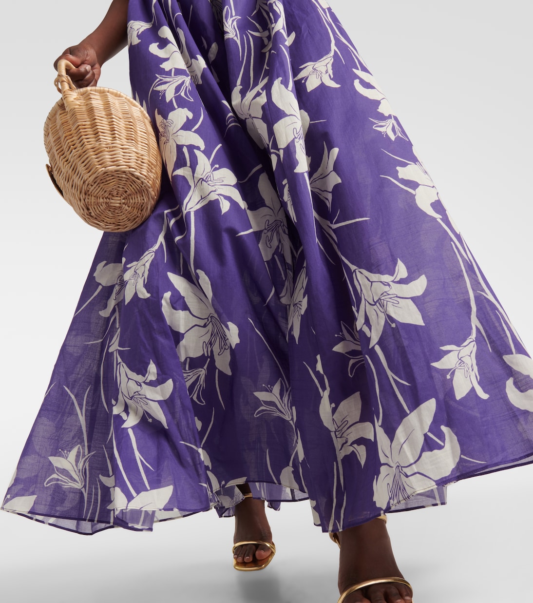 Vestido largo Acadian de algodón floral | Zimmermann