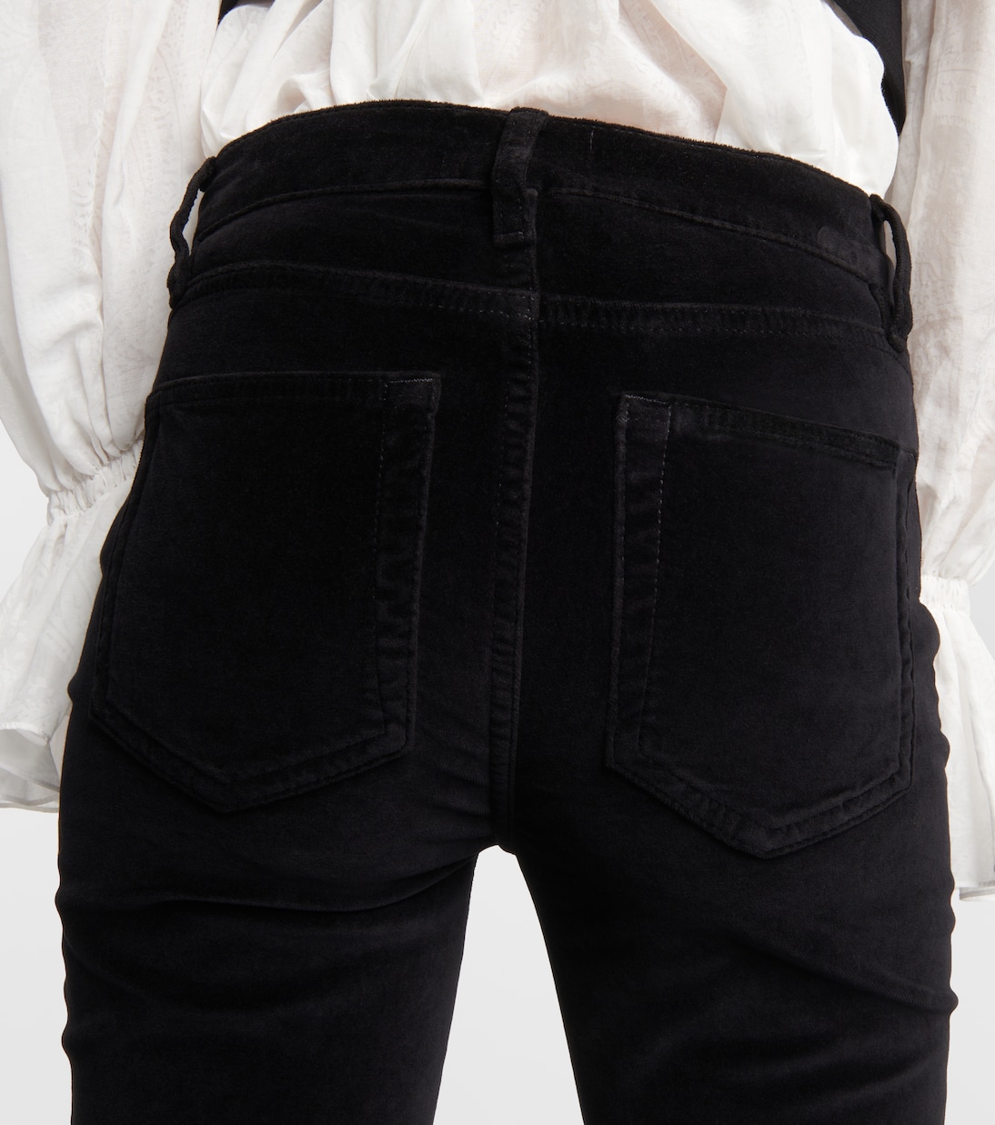 Pantalones flared Le High Flare Velveteen de terciopelo | Frame