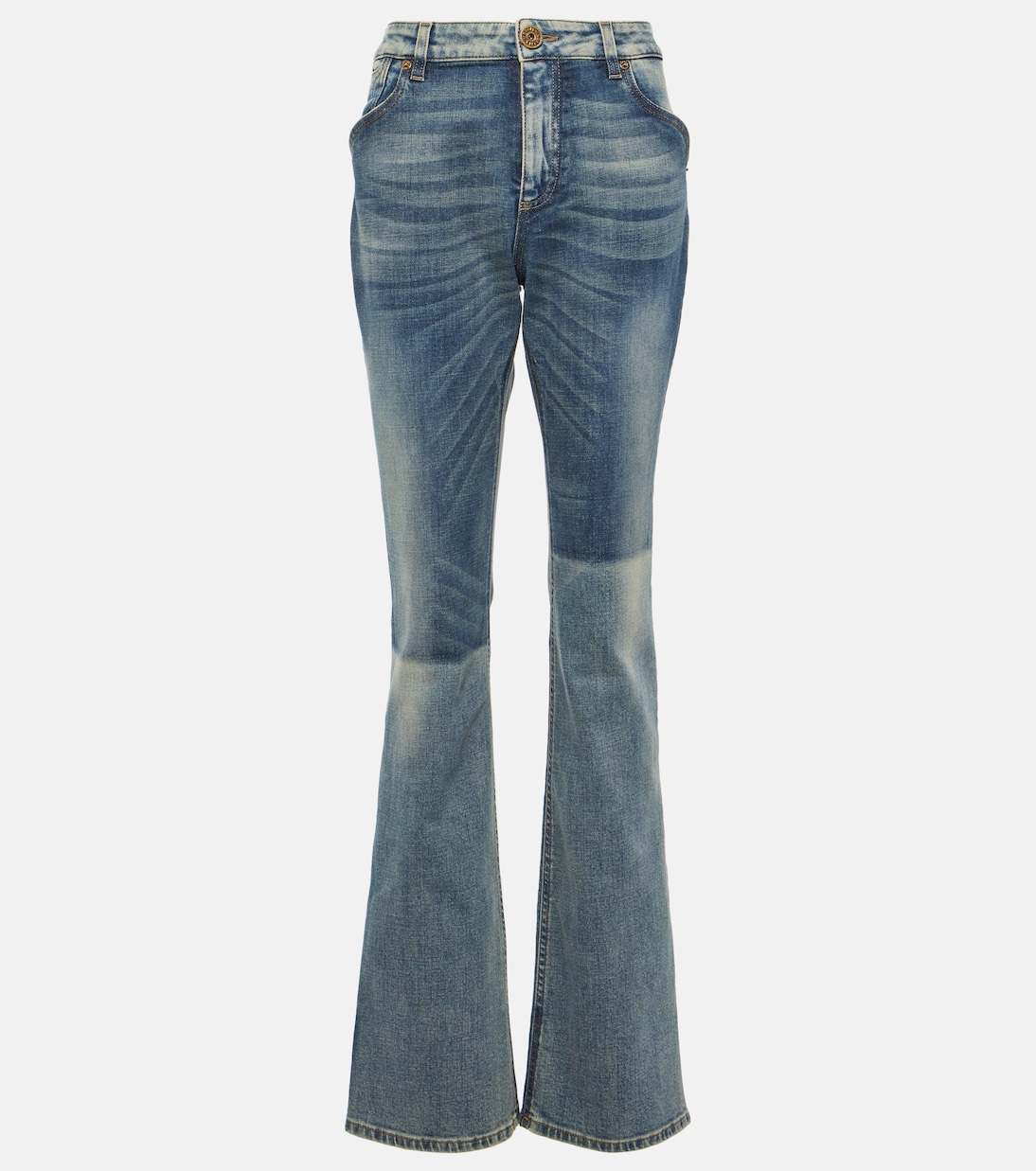 Jeans bootcut a vita media | Balmain
