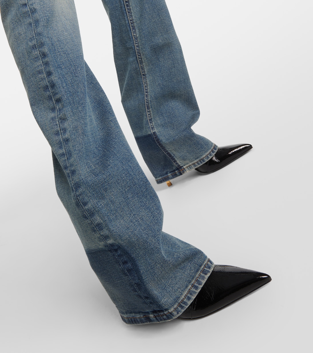 Jeans bootcut a vita media | Balmain