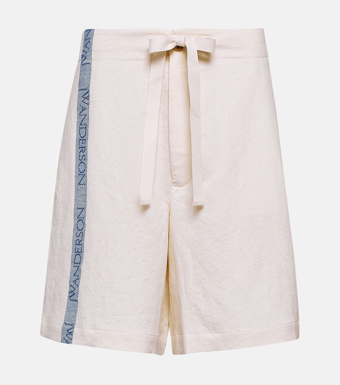 Shorts in cotone e lino a vita alta | JW Anderson