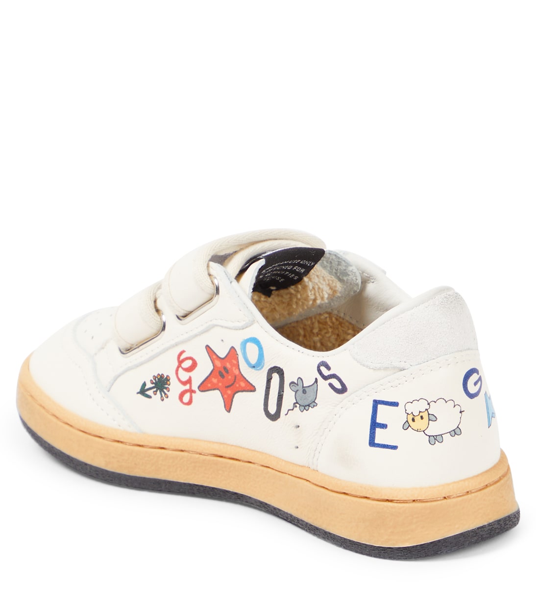 Ball Star printed leather sneakers | Golden Goose Kids