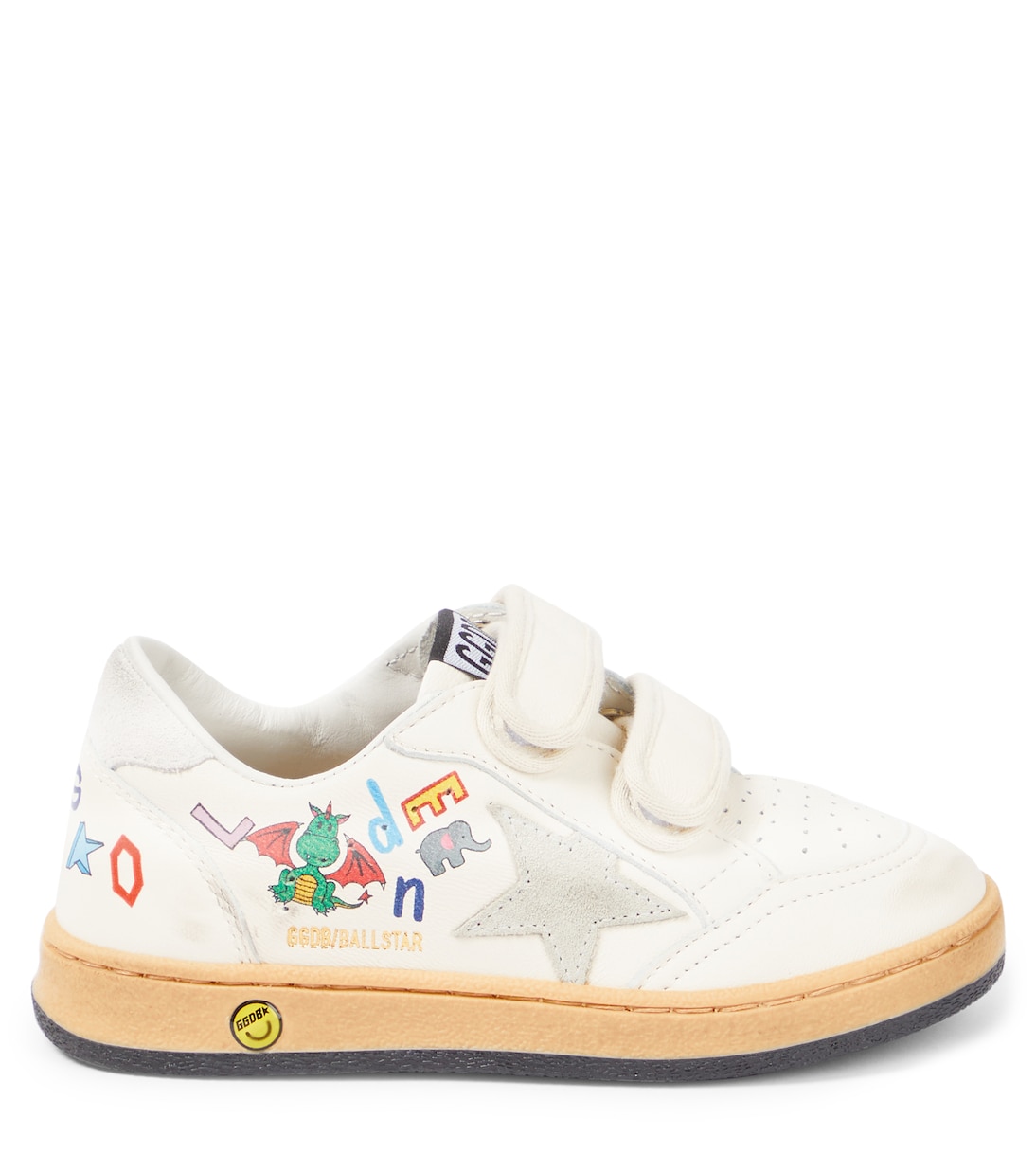 Ball Star printed leather sneakers | Golden Goose Kids