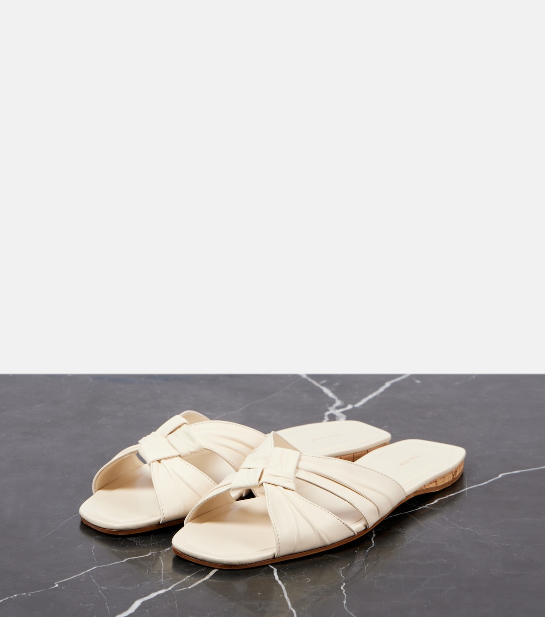 Soft Knot leather slides | The Row