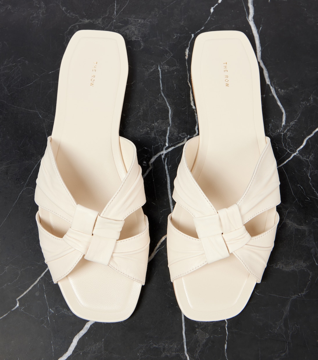 Soft Knot leather slides | The Row