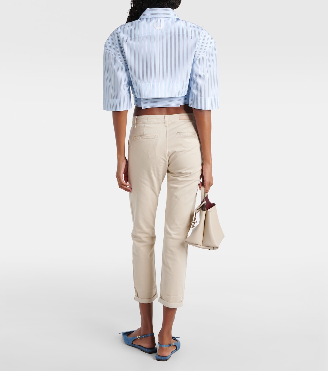 Pantaloni tapered Caden in twill a vita media | AG Jeans