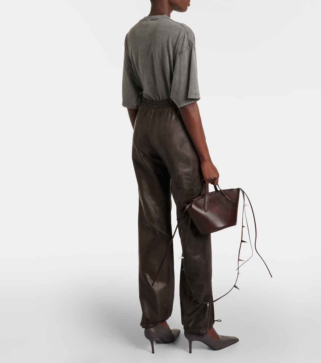 Pantalones rectos de piel | Acne Studios