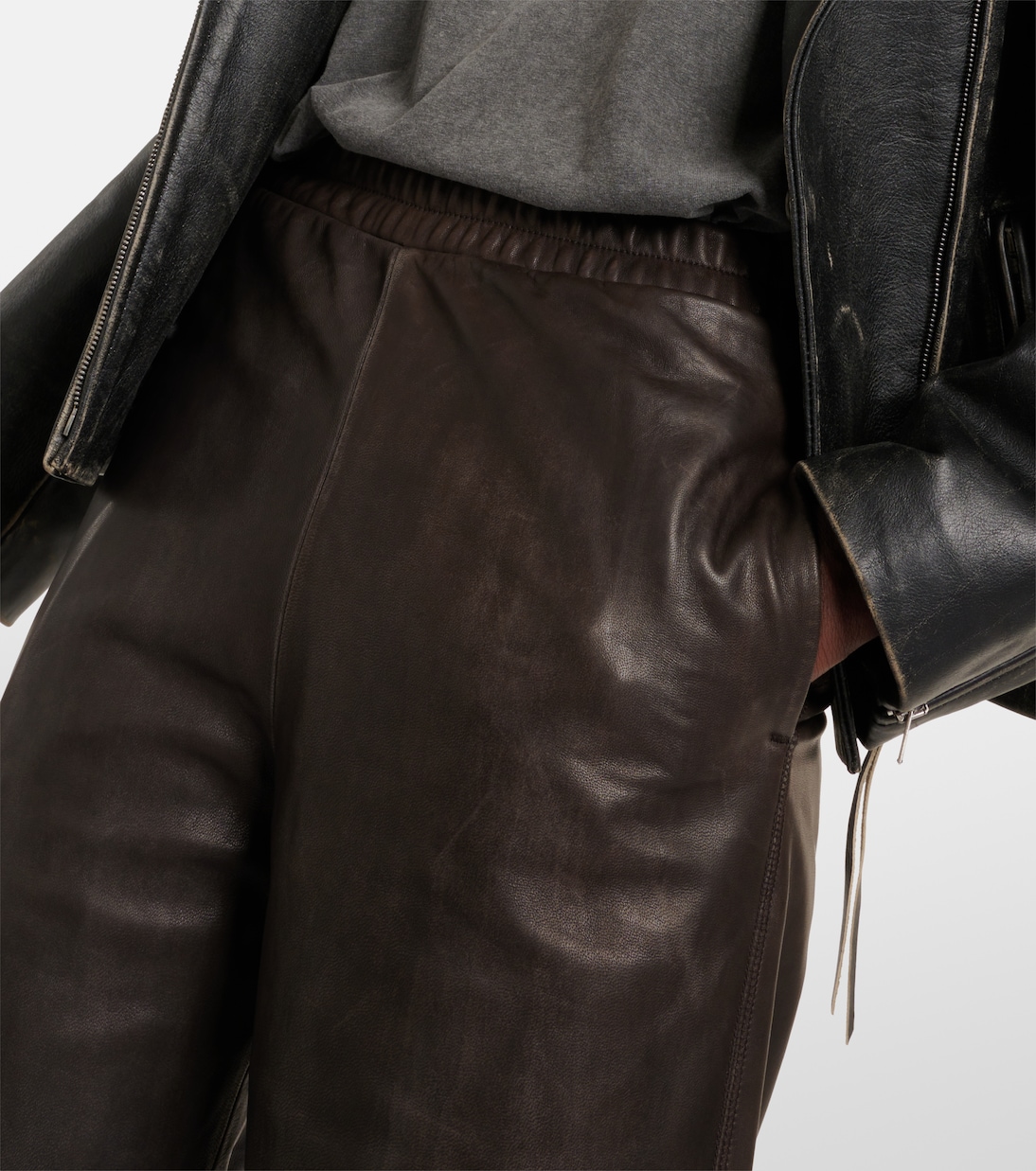 Pantalones rectos de piel | Acne Studios