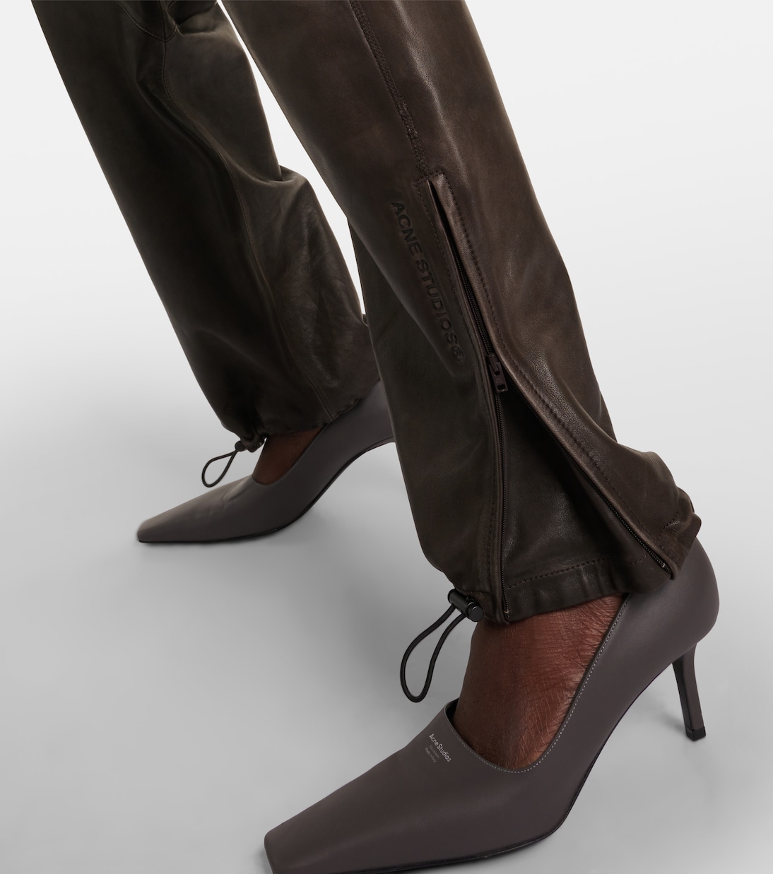 Pantalones rectos de piel | Acne Studios