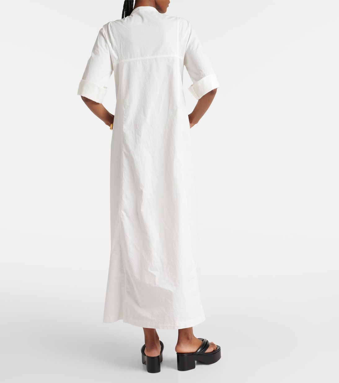 Vestido camisero largo de algodón | Dries Van Noten