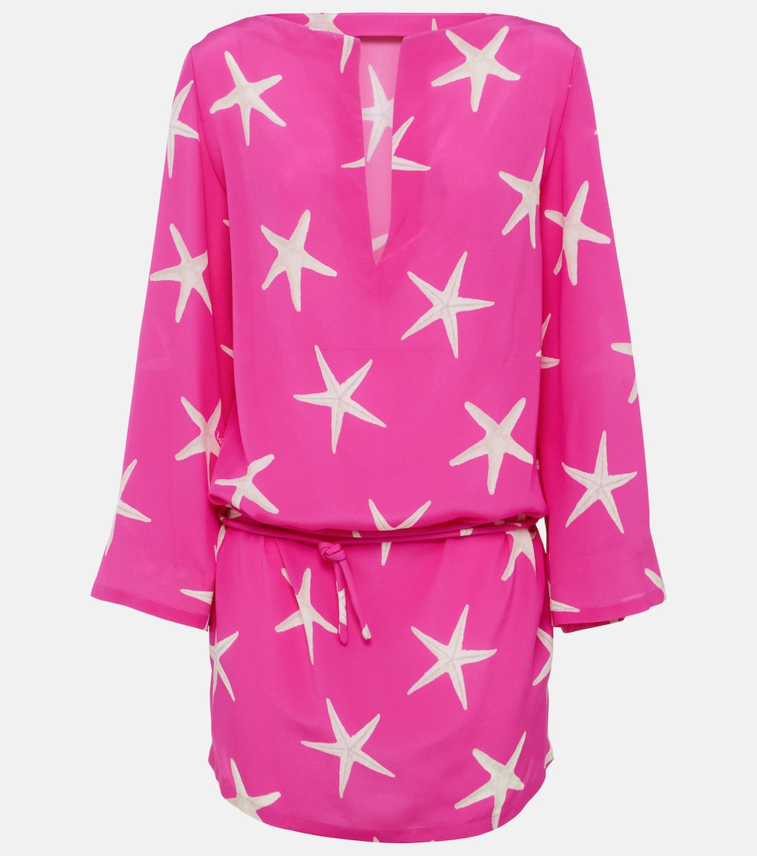 Vestido corto de seda estampado | Valentino