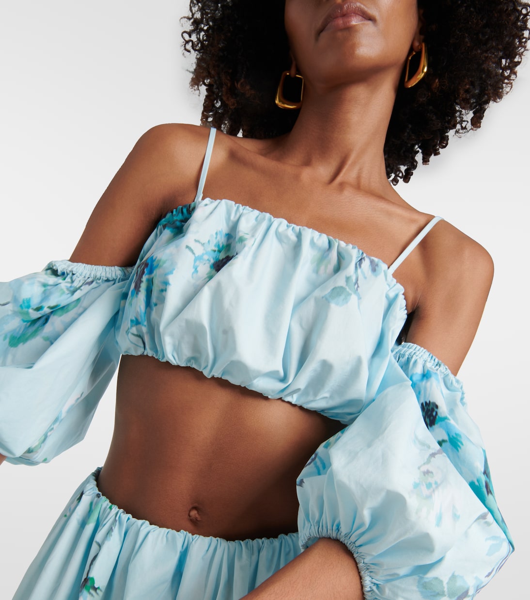 Crop top Lightburst de algodón floral | Zimmermann