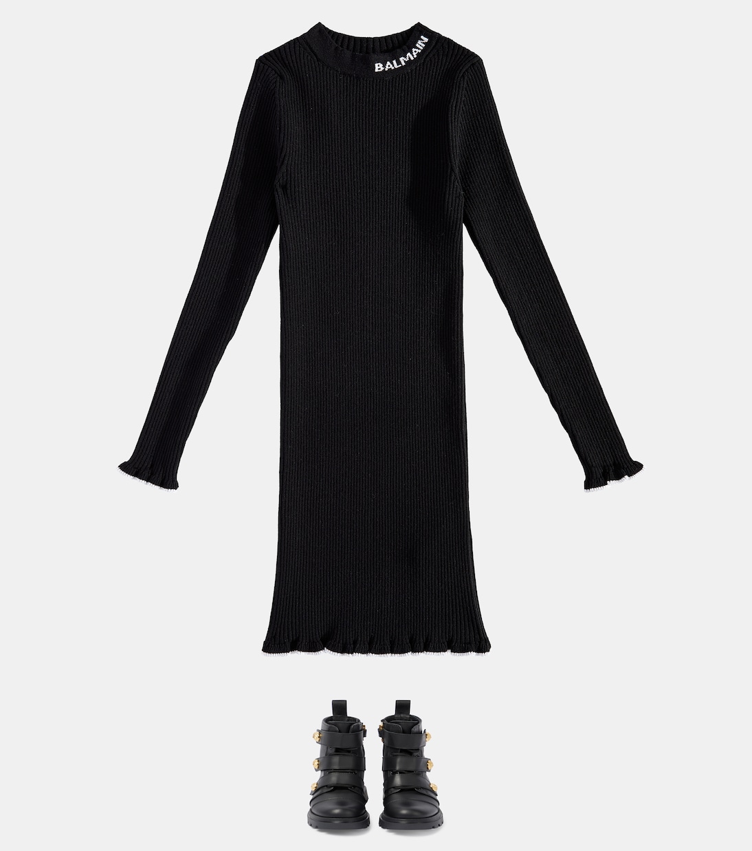 Kleid aus Strick | Balmain Kids