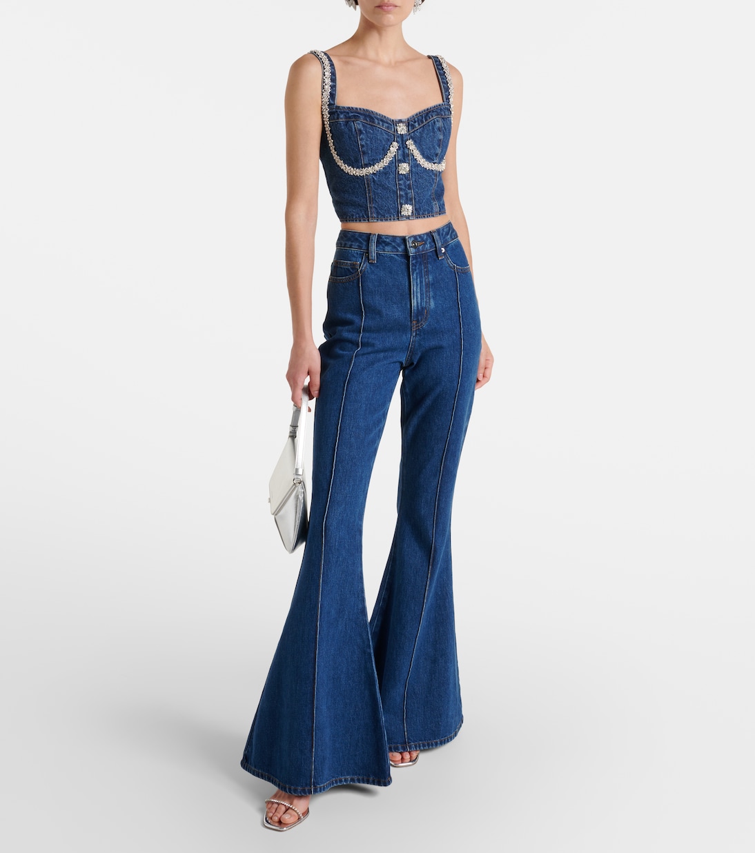 High-Rise Flared Jeans | Self-Portrait