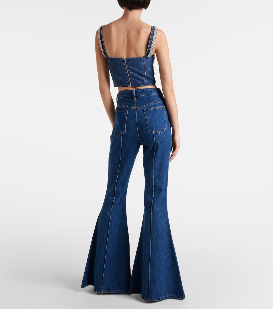 High-Rise Flared Jeans | Self-Portrait
