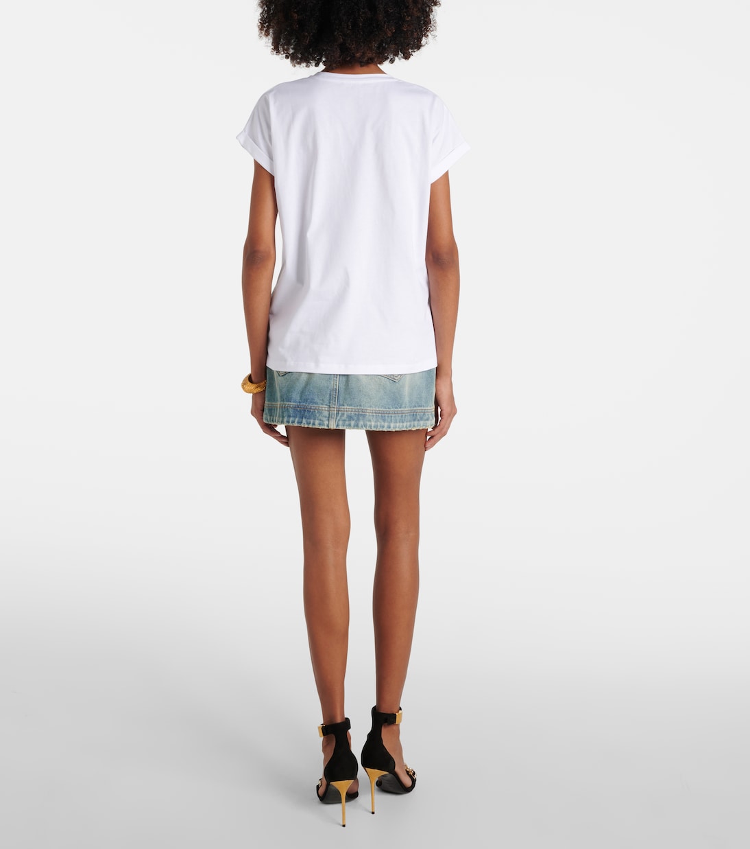 T-Shirt Rosa Flamingo aus Baumwoll-Jersey | Balmain