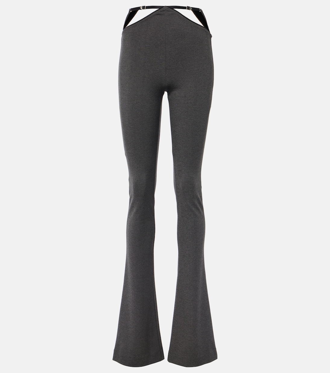 Pantaloni flared in jersey con cut-out | The Attico