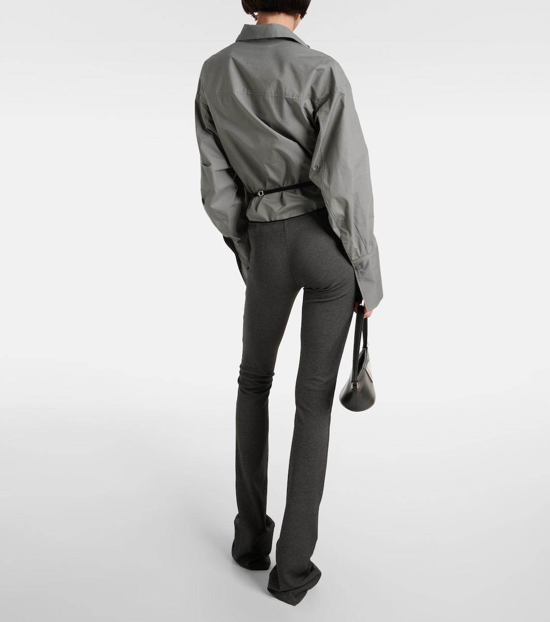 Pantaloni flared in jersey con cut-out | The Attico