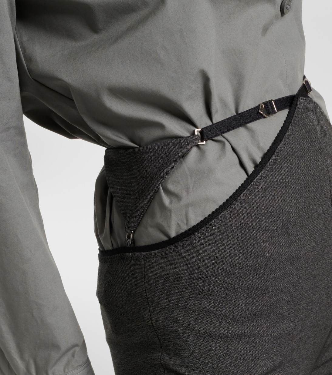 Pantaloni flared in jersey con cut-out | The Attico