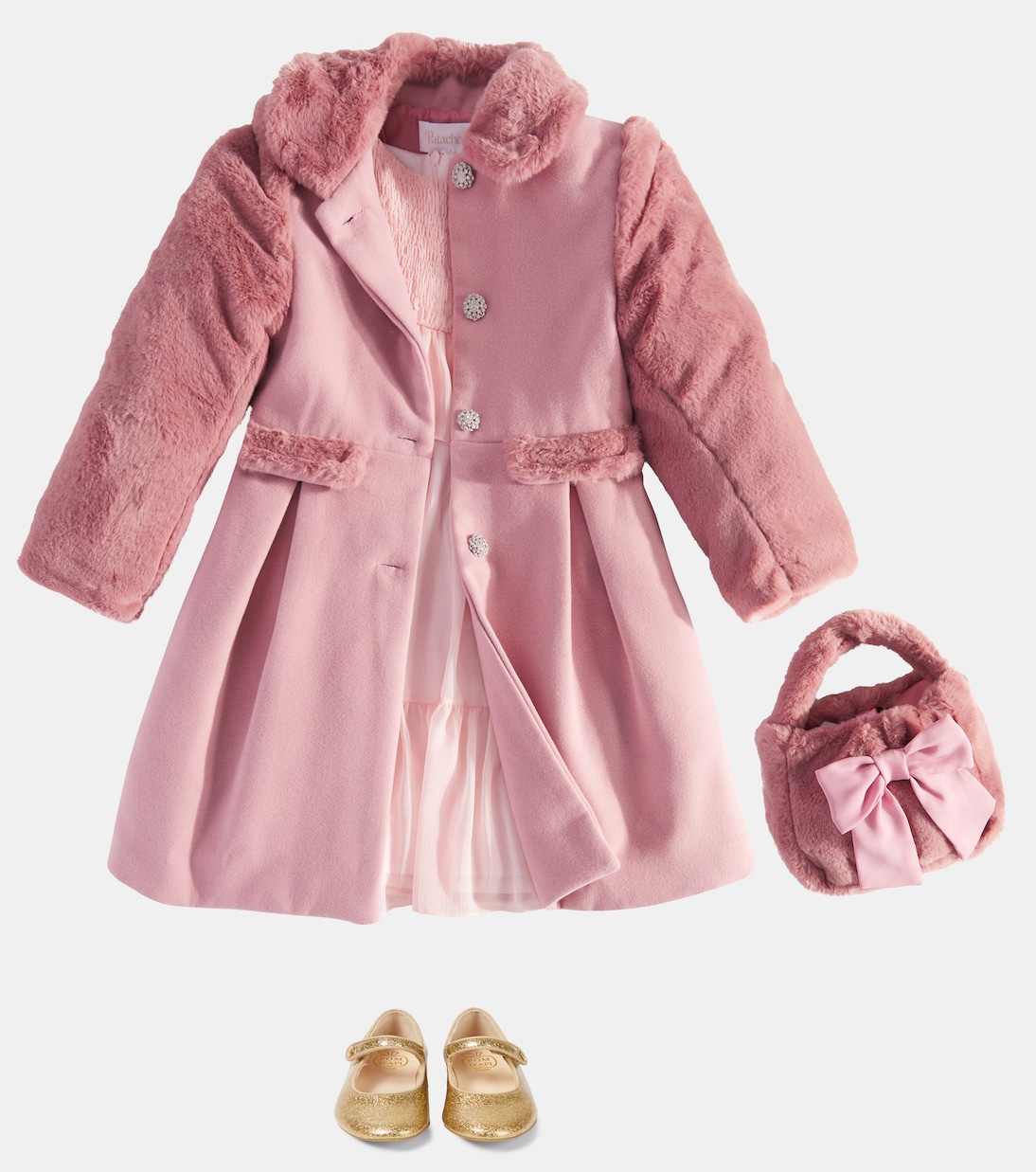 Ruffled shirred chiffon dress | Patachou