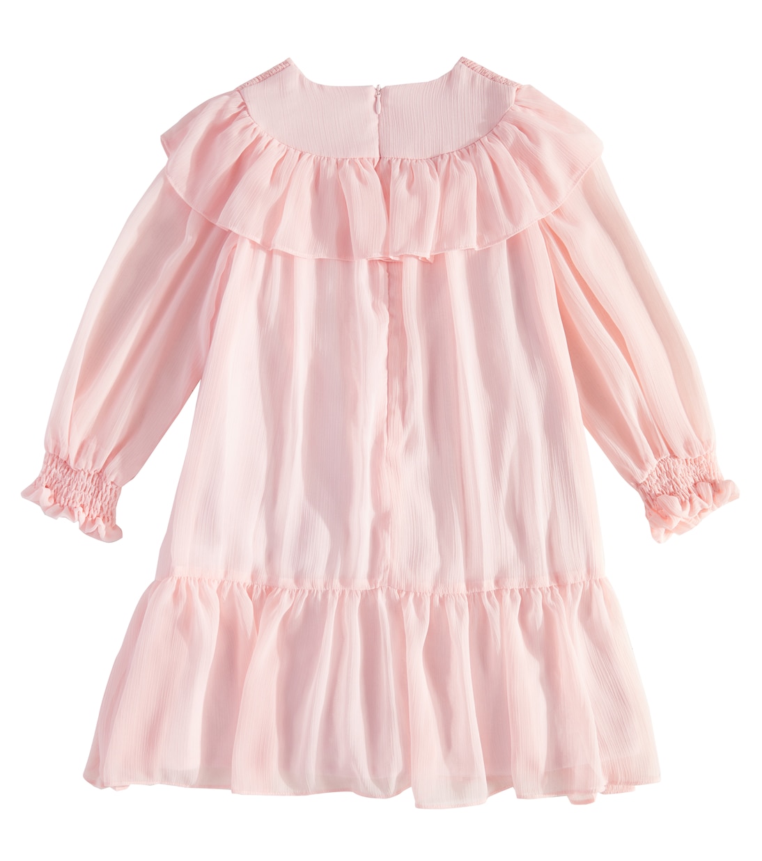 Ruffled shirred chiffon dress | Patachou