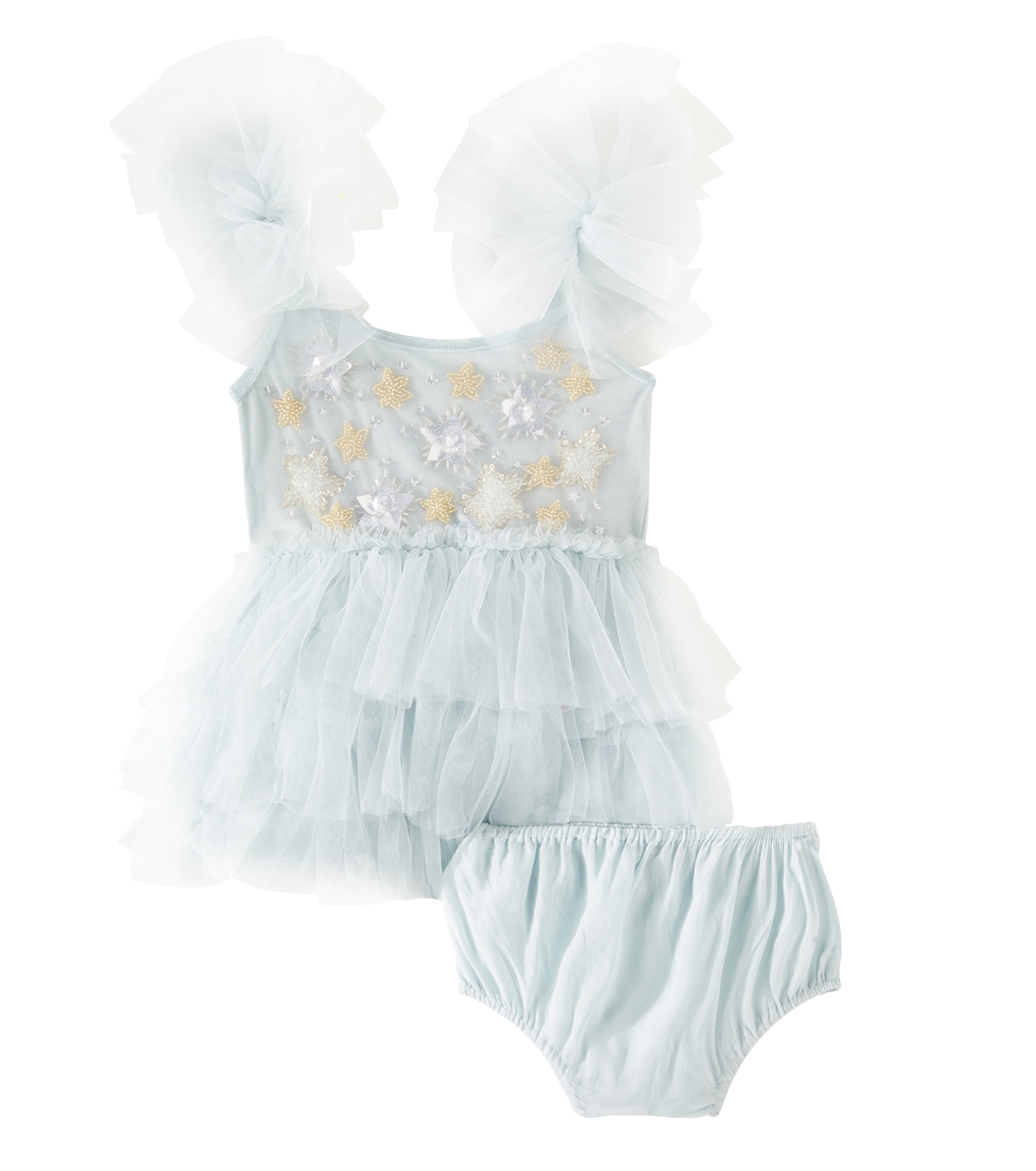 Bebé - set Starry Delight de vestido de tul y bragas de algodón | Tutu Du Monde