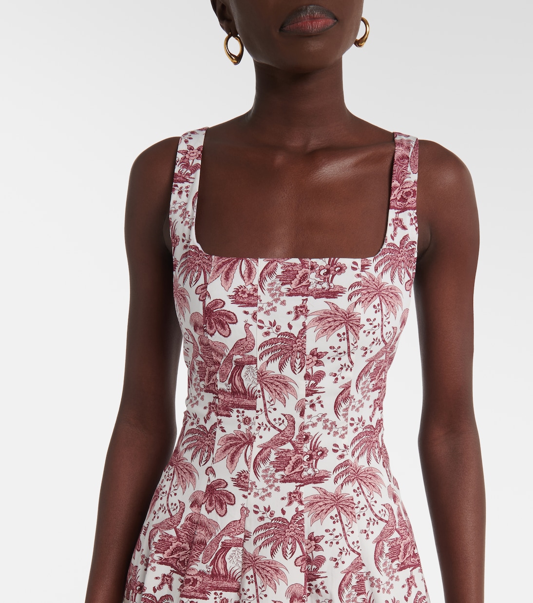 Abito midi Wells in cotone con stampa | Staud