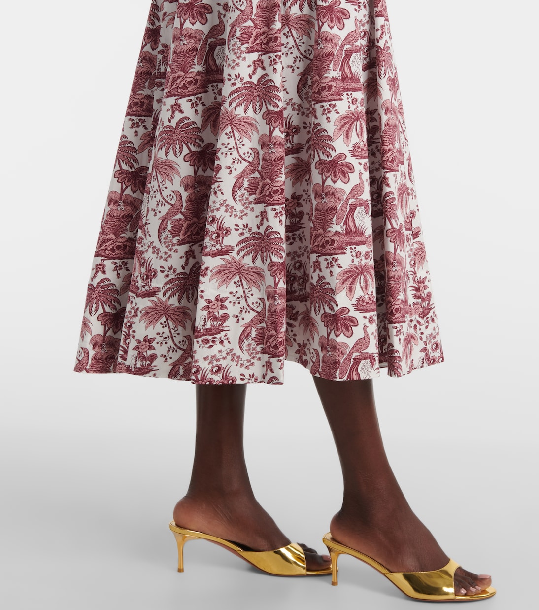 Abito midi Wells in cotone con stampa | Staud