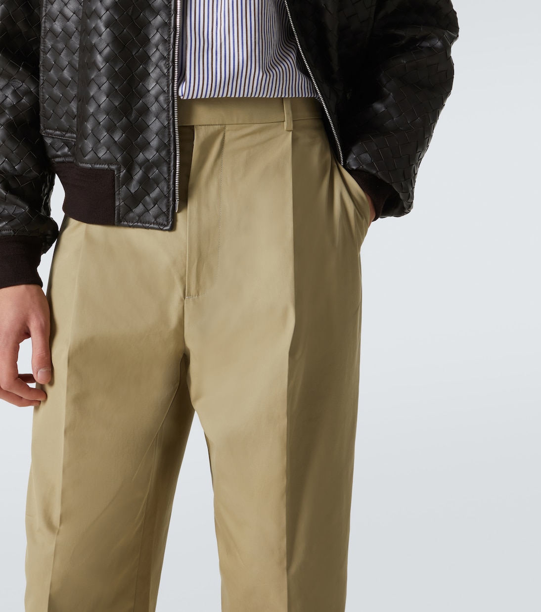 Pantaloni regular in twill di cotone | Bottega Veneta